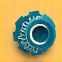 Icon representing implementation and gears turning.