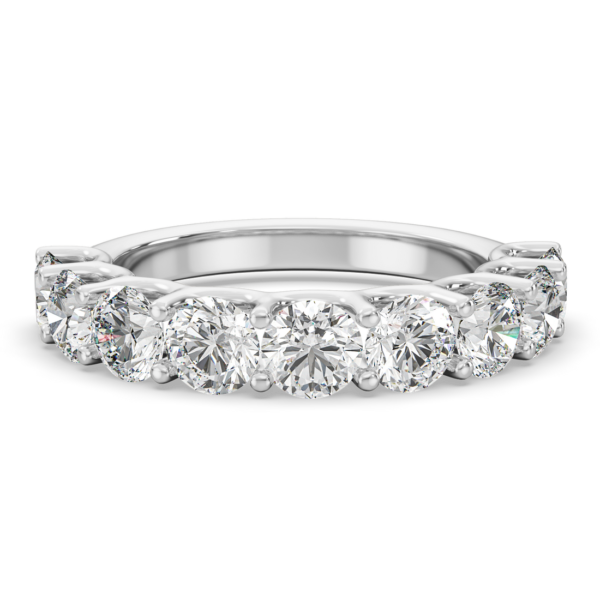 Half Eternity Band | 1.75 carats | Round Cut | White Gold