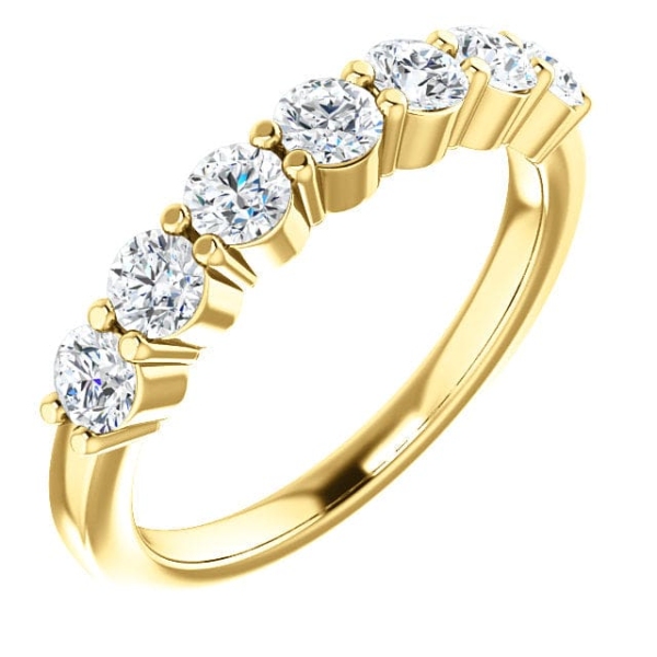 Half Eternity Band | 2 carats | Round Cut | Yellow Gold - Image 2