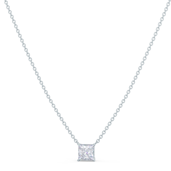 Medici Principessa Necklace | Princess Cut Stud Necklace | Yellow Gold - Image 2