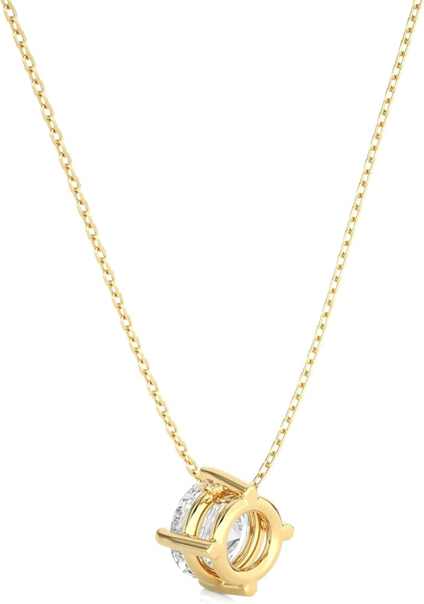 Medici Stud Necklace | 4 Prongs setting | Yellow Gold - Image 2