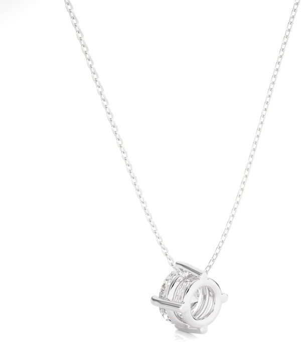 Medici Stud Necklace | 4 Prongs setting | White Gold - Image 3