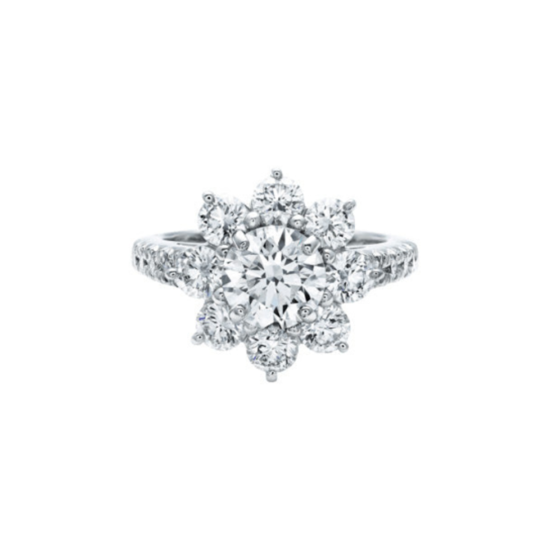 Marguerite Blossom Ring | Round Cut | White Gold