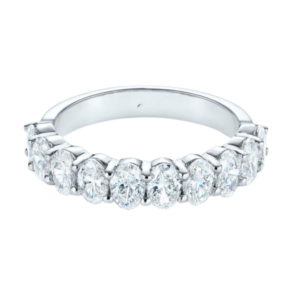 Half Eternity Band | 2.7 carats | Oval Cut | White Gold