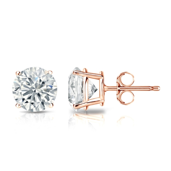 Medici Basket Stud Earrings | Rose Gold