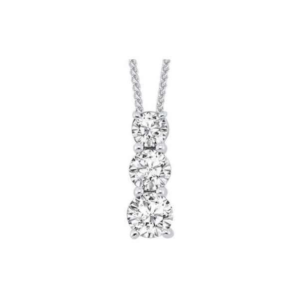 Medici Tre Amore Necklace | Round Cut | White Gold